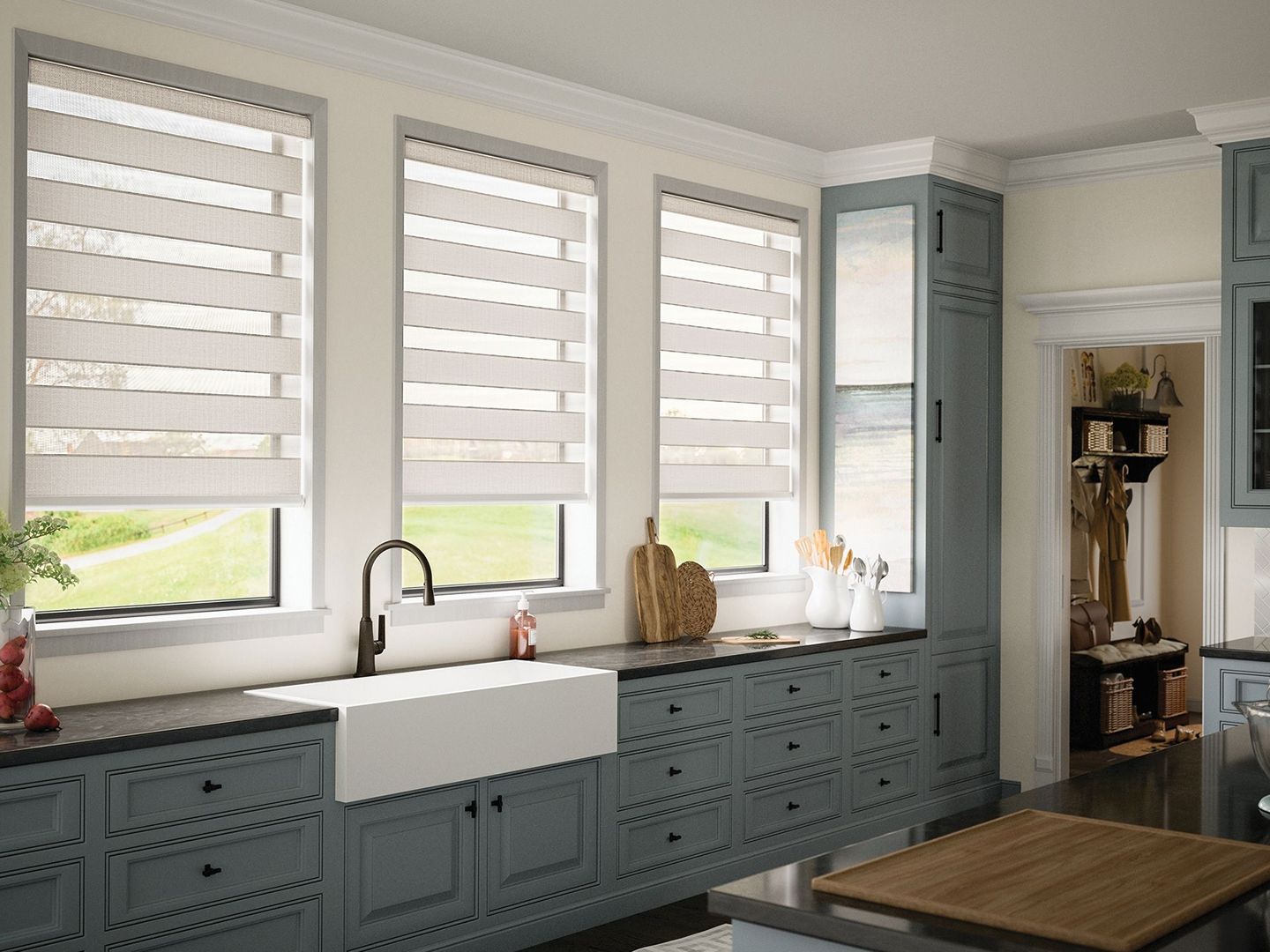 Graber zebra kitchen shades